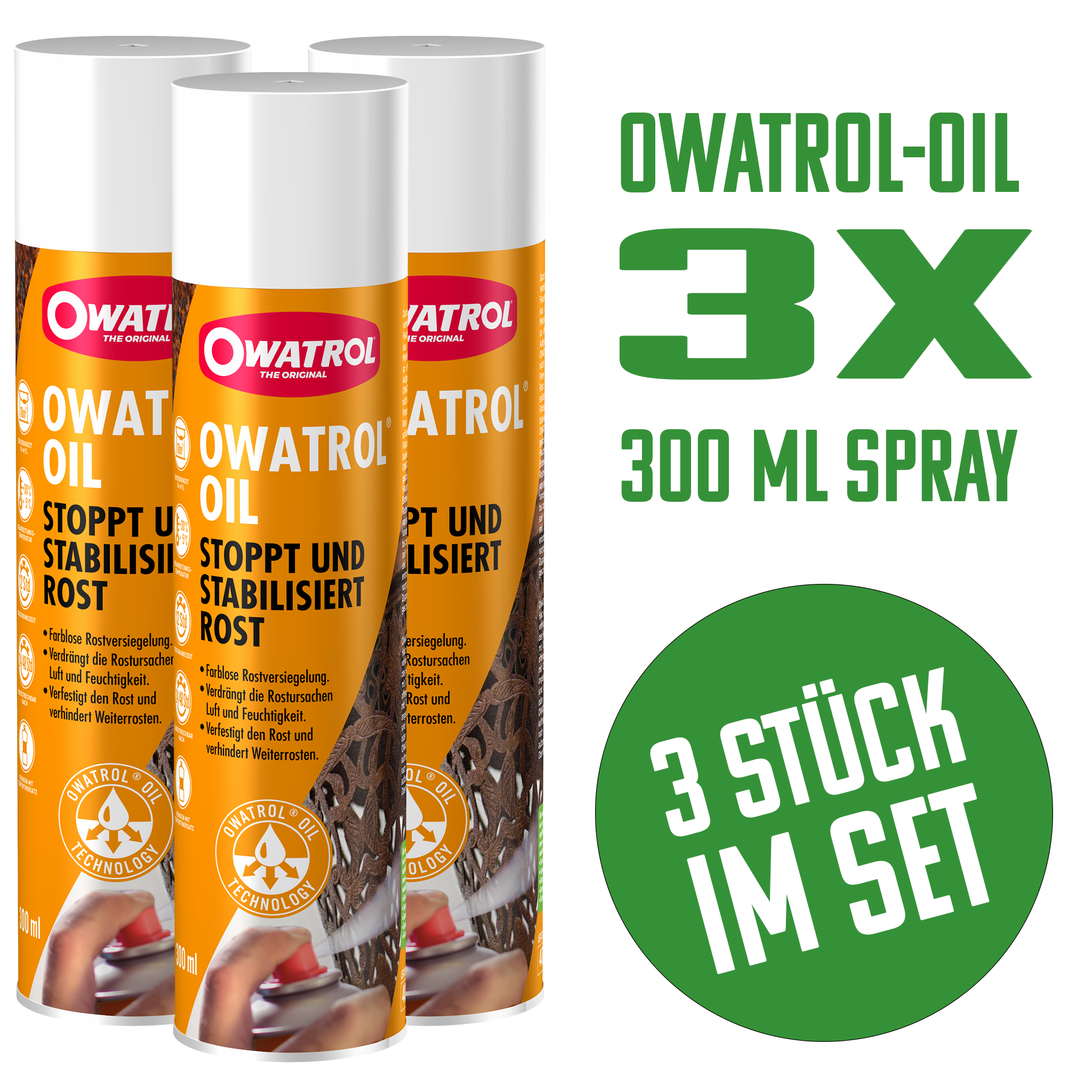 Bundle: OWATROL OIL - 3 x Spray